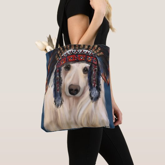White Afghan Hound Tasche (Von Nahem)