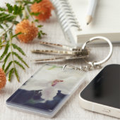 White African Violet Schlüsselanhänger (Vorderseite rechts)
