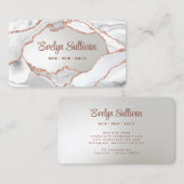 White Agate Imitats Foil Visitenkarte (Vorne/Hinten)