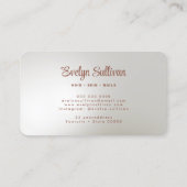 White Agate Imitats Foil Visitenkarte (Rückseite)