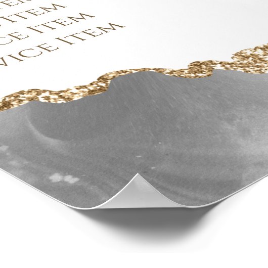 White Agate Price List Poster (Ecke)