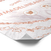 White Agate Teilen Sie die Liebe Hochzeit Sozialze Poster (Ecke)