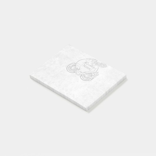 White Ainderella Carriage Storybook Personalisiert Post-it Klebezettel (angewinkelt)