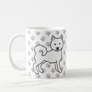 White Alaskan Malamute Niedlich Hund & Paws Kaffeetasse