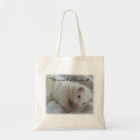 White Albino Ferret Picture Tragetasche (Vorne)