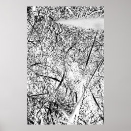 White Alien Grass Poster