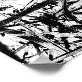 White Alien Grass Poster (Ecke)