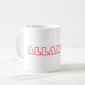 White AllAnime-Tasse Kaffeetasse (Vorderseite Links)