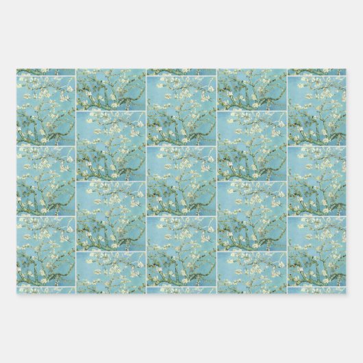White almond blossom by Vincent Van Gogh Geschenkpapier Set (Vorderseite 2)