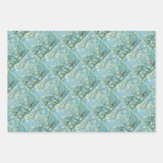 White almond blossom by Vincent Van Gogh Geschenkpapier Set (Vorderseite)