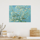 White almond blossom by Vincent Van Gogh Poster (Küche)