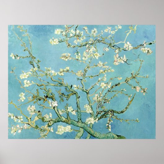 White almond blossom by Vincent Van Gogh Poster (Vorne)