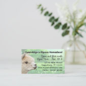 White Alpaca Knitting Fiber Business Card Visitenkarte (Stehend Vorderseite)