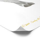 White Alpaca Print Poster (Ecke)