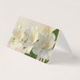 White Alstomeria Blume Card