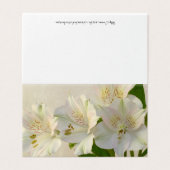 White Alstomeria Blume Card (Außenseite Aufgefaltet)