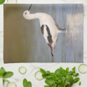 White American Avocet Geschirrtuch (Gefaltet)