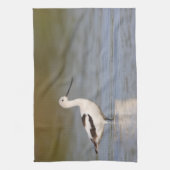 White American Avocet Geschirrtuch (Vertikal)