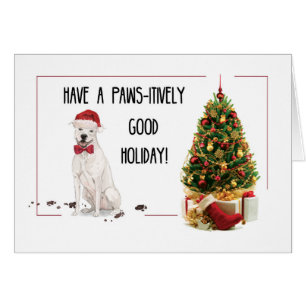 White American Staffordshire Terrier Fun Weihnacht