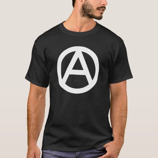 WHITE Anarchy Symbol T - Shirt (Vorderseite)
