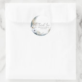 White and Beige Boho Floral Runder Aufkleber (Tasche)