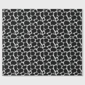 White And Black Abstract Leopard Pattern Geschenkpapier (Flach)
