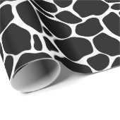 White And Black Abstract Leopard Pattern Geschenkpapier (Rolleneckpunkt)