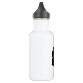 White and Black Arizona Monogram Edelstahlflasche (Links)