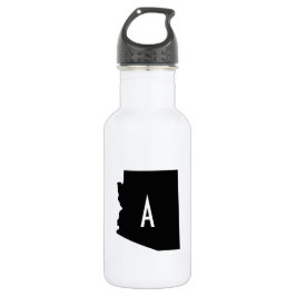 White and Black Arizona Monogram Edelstahlflasche