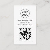 White and Black Business Review Card Begleitkarte (Vorderseite)