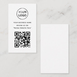 White and Black Business Review Card Begleitkarte