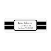 White and Black Classiy Return Address Sticker (Vorne)