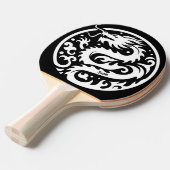 White and Black Dragon Personalized Tischtennis Schläger (Vorderseite)