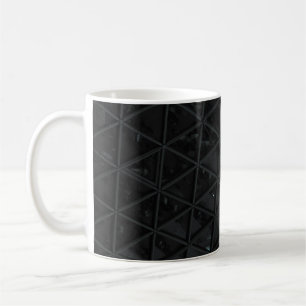 White and black floral textile kaffeetasse
