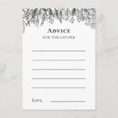 White and Black Greenerity Wedding Advice Card Hinweiskarte (Vorderseite)