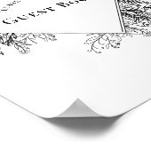 White and Black Greenerity Wedding Guest Book Sign Poster (Ecke)