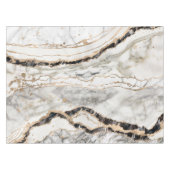 White and Black Marble Textures Abstract Tischdecke (Vorderseite (Horizontal))