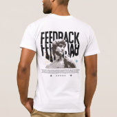 White and Black Minimalist  T-Shirt (Rückseite)