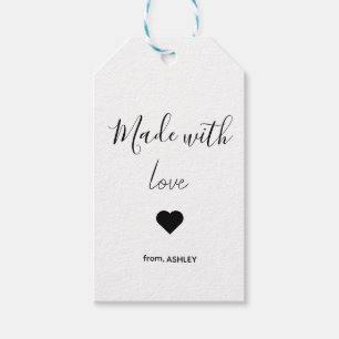 White and Black Minimalistic Vielen Dank Geschenkanhänger