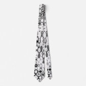 White and Black Modern Abstract Design Krawatte (Vorderseite)