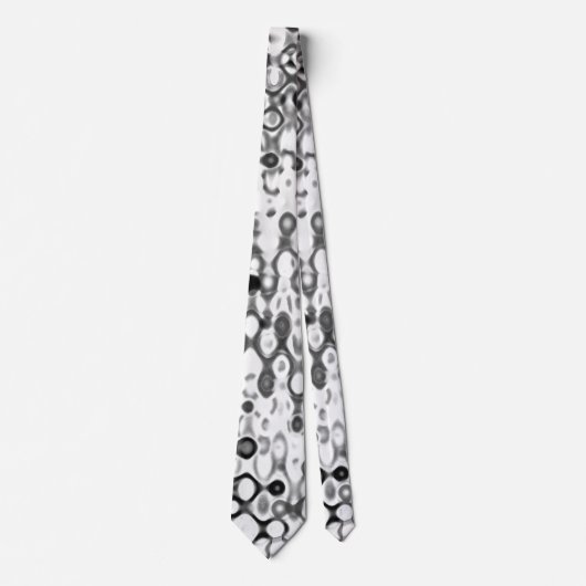 White and Black Modern Abstract Design Krawatte (Vorderseite)