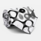 White and Black Modern Abstract Design Krawatte (Gerollt)