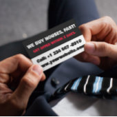 White and Black Real Anwesen Investor Wir kaufen H Visitenkarte