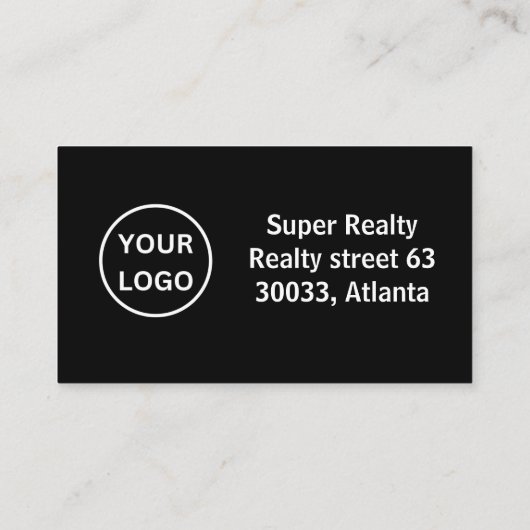 White and Black Real Anwesen Investor Wir kaufen H Visitenkarte (Rückseite)