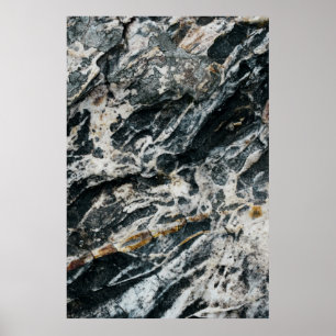 White and black rock formation poster