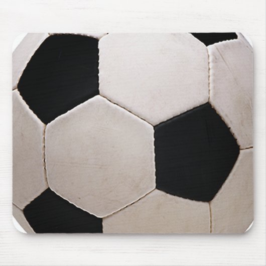 White and Black Soccer Ball Mousepad (Vorne)