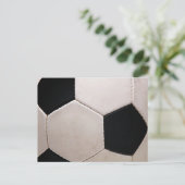 White and Black Soccer Ball Postkarte (Stehend Vorderseite)