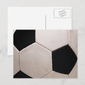 White and Black Soccer Ball Postkarte (Vorne/Hinten)