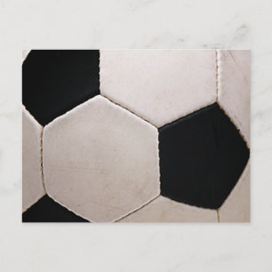 White and Black Soccer Ball Postkarte