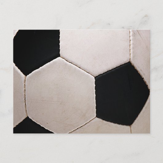 White and Black Soccer Ball Postkarte (Vorderseite)